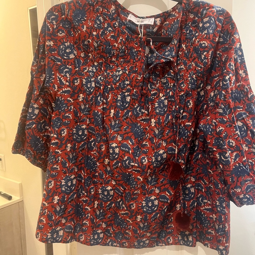 Mango Patterned Blouse